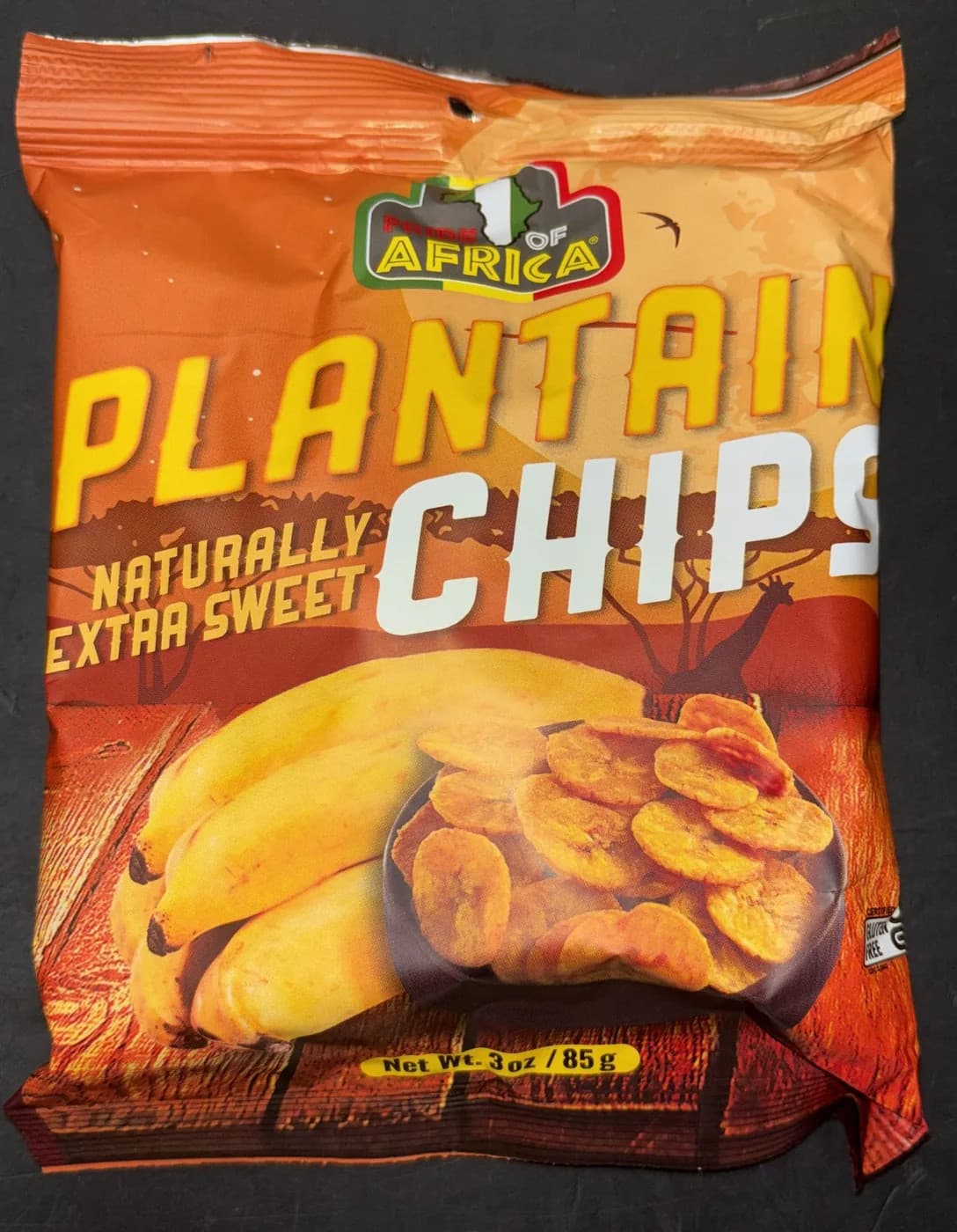 POA Plantain Chips (Naturally Extra Sweet) 85g — 85g x 20