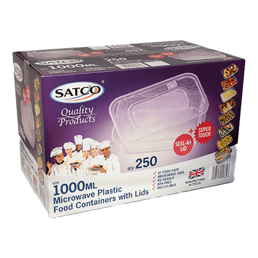 Satco Container With Lids — 1000ml x 250