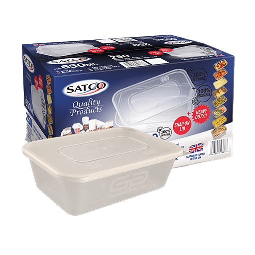 Satco Container With Lids — 650ml x 250