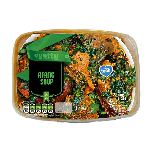 Oyetty Ready Meals Afang Soup — 1Litre x 6