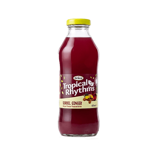 Grace Tropical Rhythm Sorrel Ginger Drink — 475ml x 12