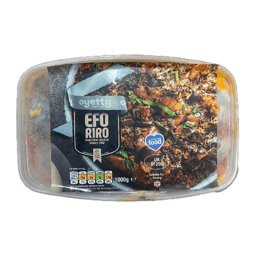 Oyetty Ready Meals Efo Riro (Green Vegetable Soup) — 1Litre x 6