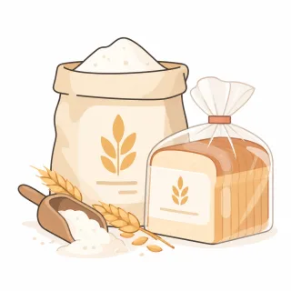 Bakery and Baking ingredients category illustration