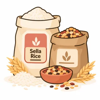 Grains, Rice & Flour category illustration
