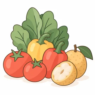 Fresh produce & Vegetables category illustration