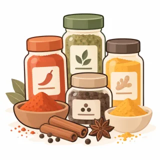 Sauces, Spices & Seasoning category illustration